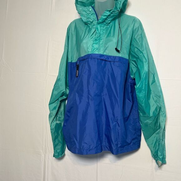 Vintage Patagonia Teal and Blue Kangaroo Pocket Windbreaker - Picture 6 of 14